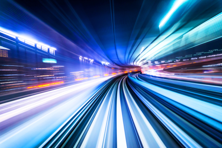 High Speed Abstract Mrt Track Of Motion