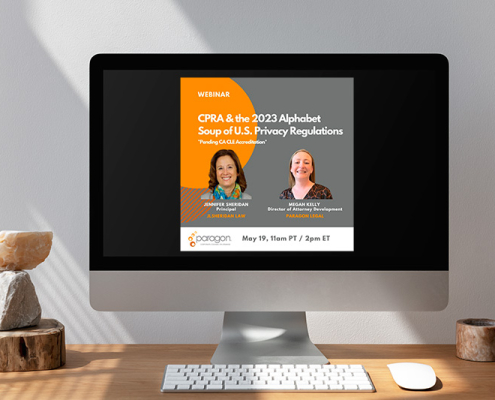cpra & the 2023 alphabet soup of U.S. privacy regulations webinar promotion on desktop screen